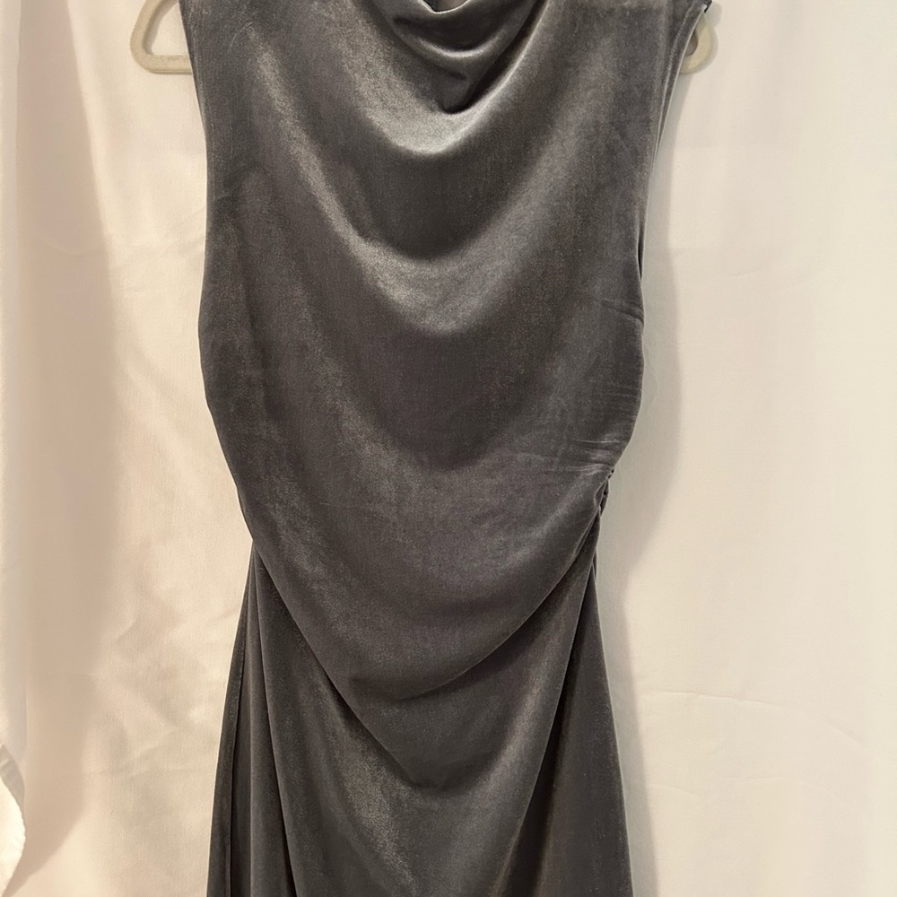 Reformation Charcoal Backless Dress